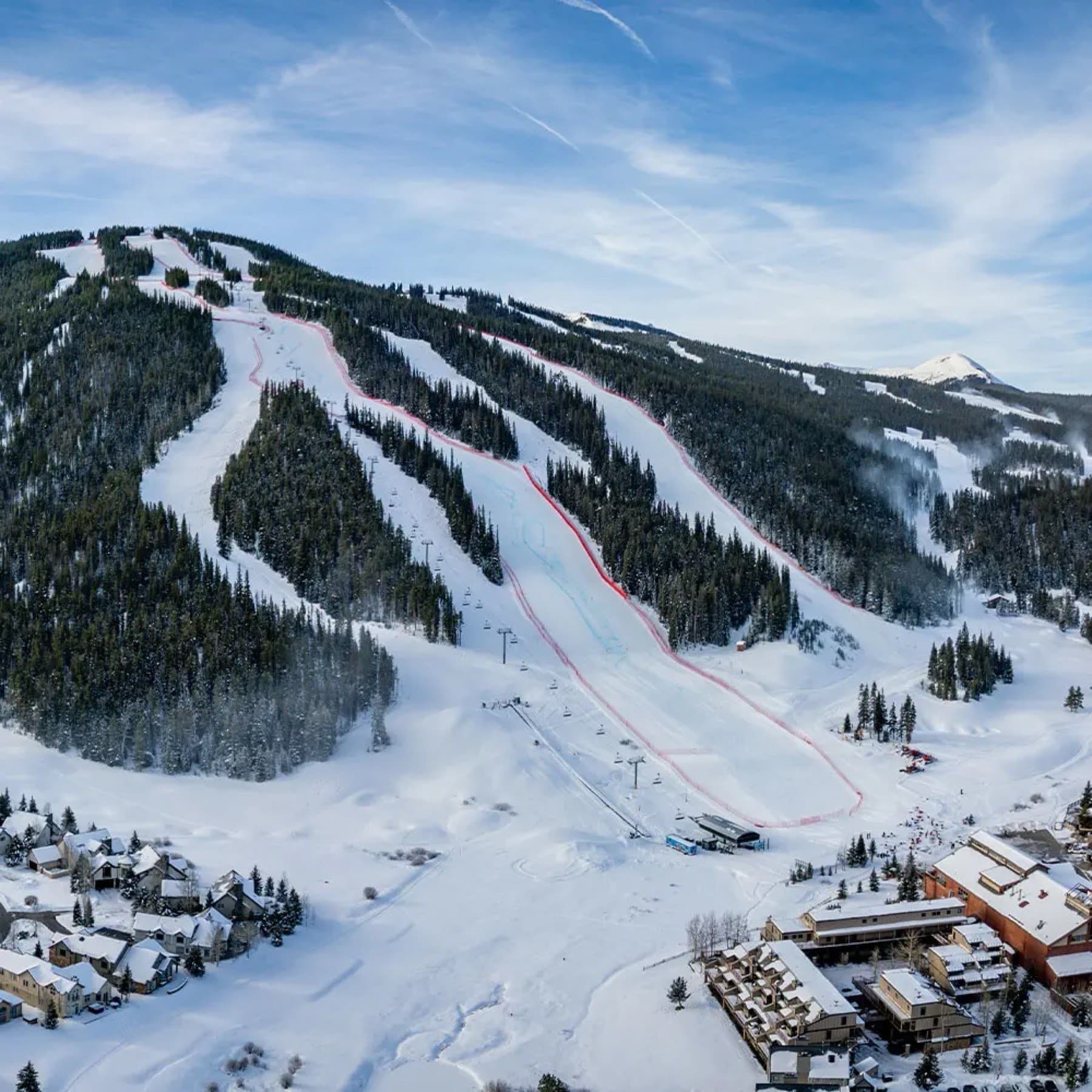 Groomed runs at Copper Mountain, Colorado