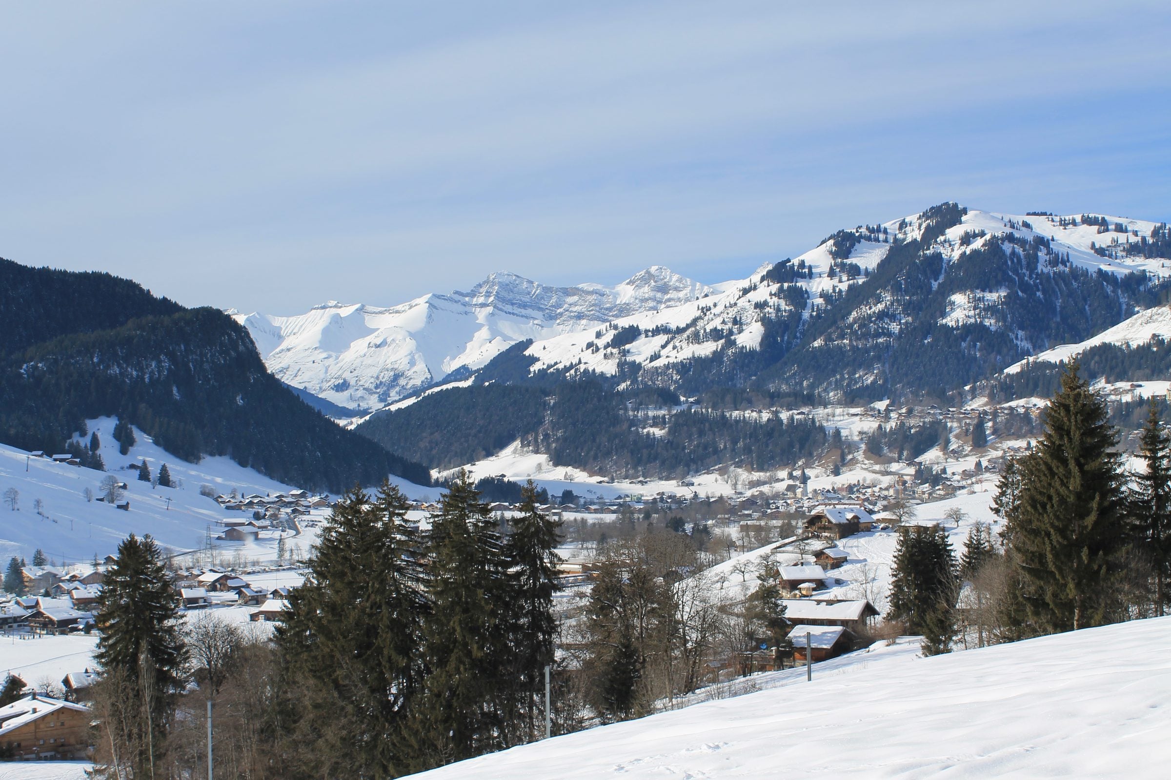 Skiing at Gstaad, Switzerland