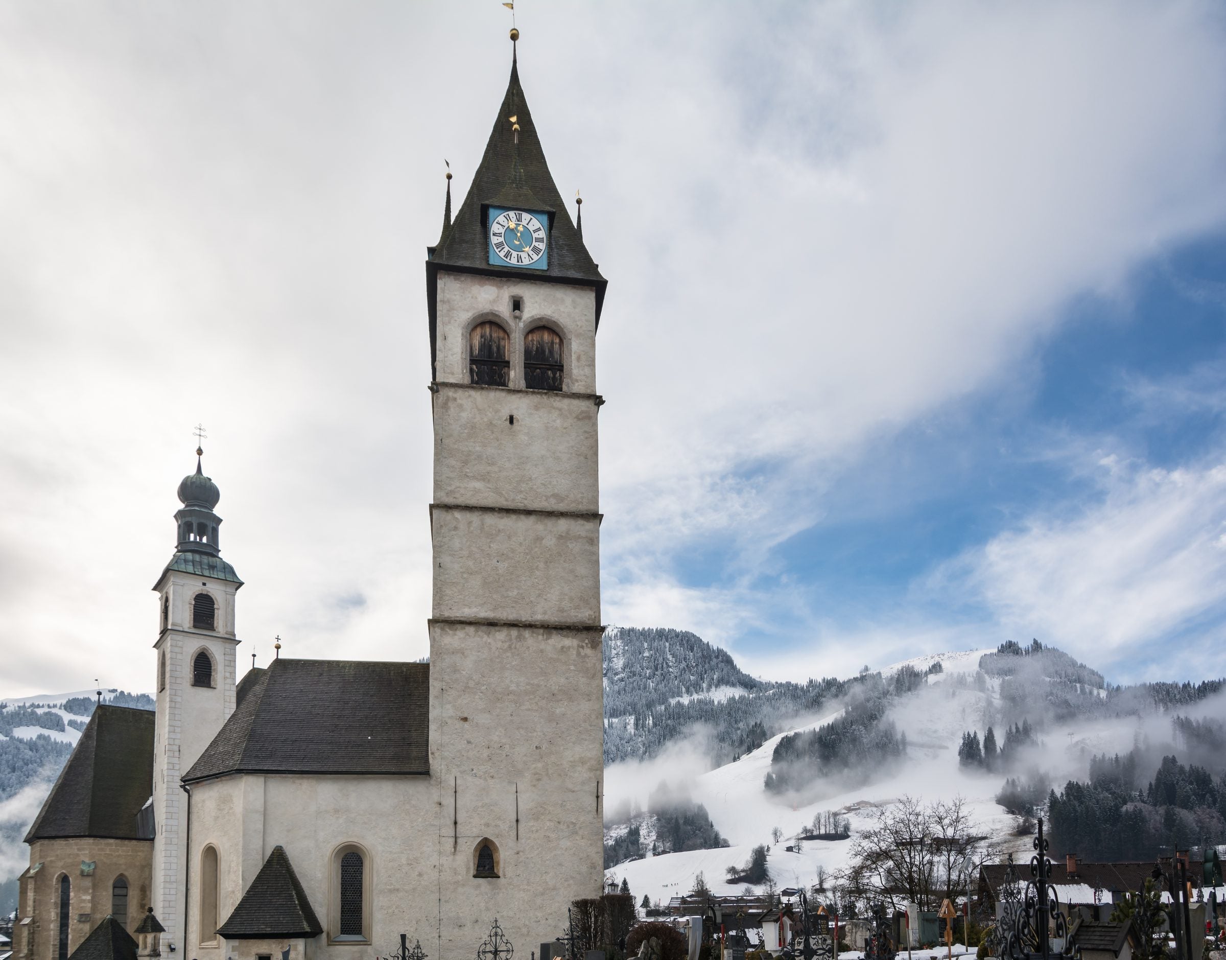 Skiing at Kitzbühel, Austria