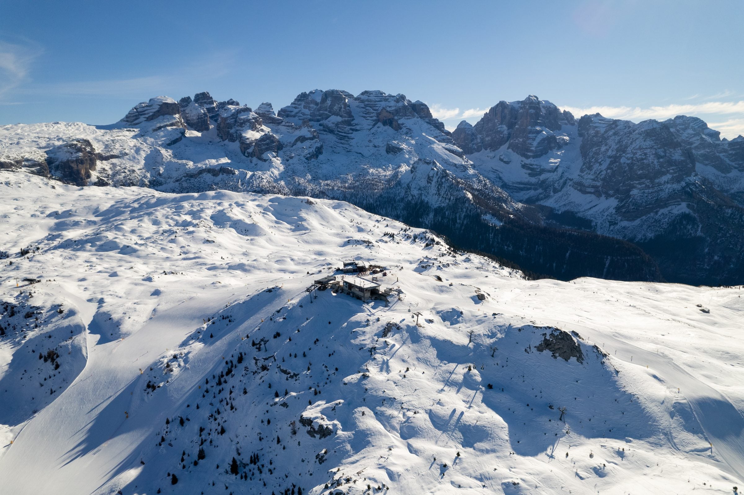 Skiing at Madonna di Campiglio, Italy