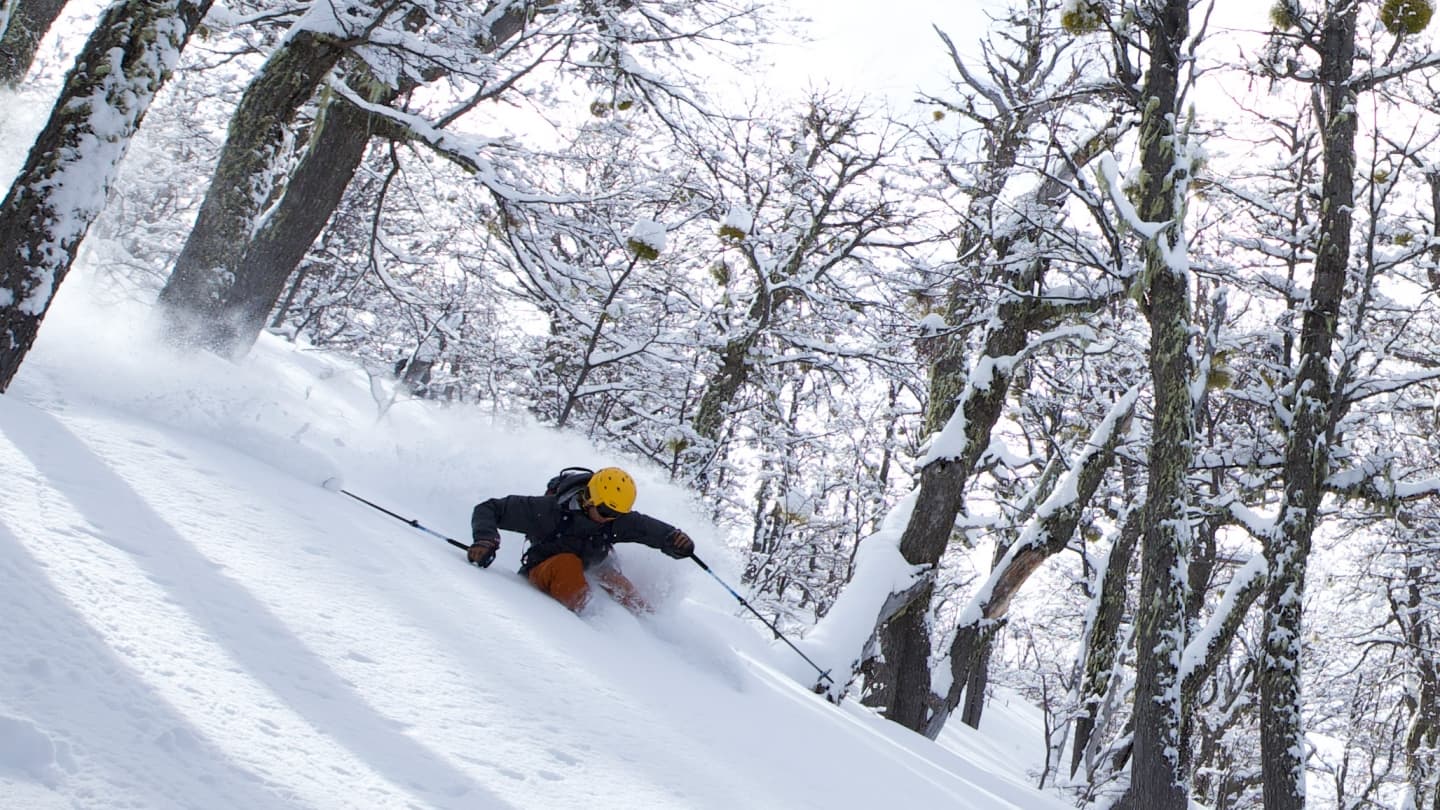 Skiing at Mallín Alto, Argentina
