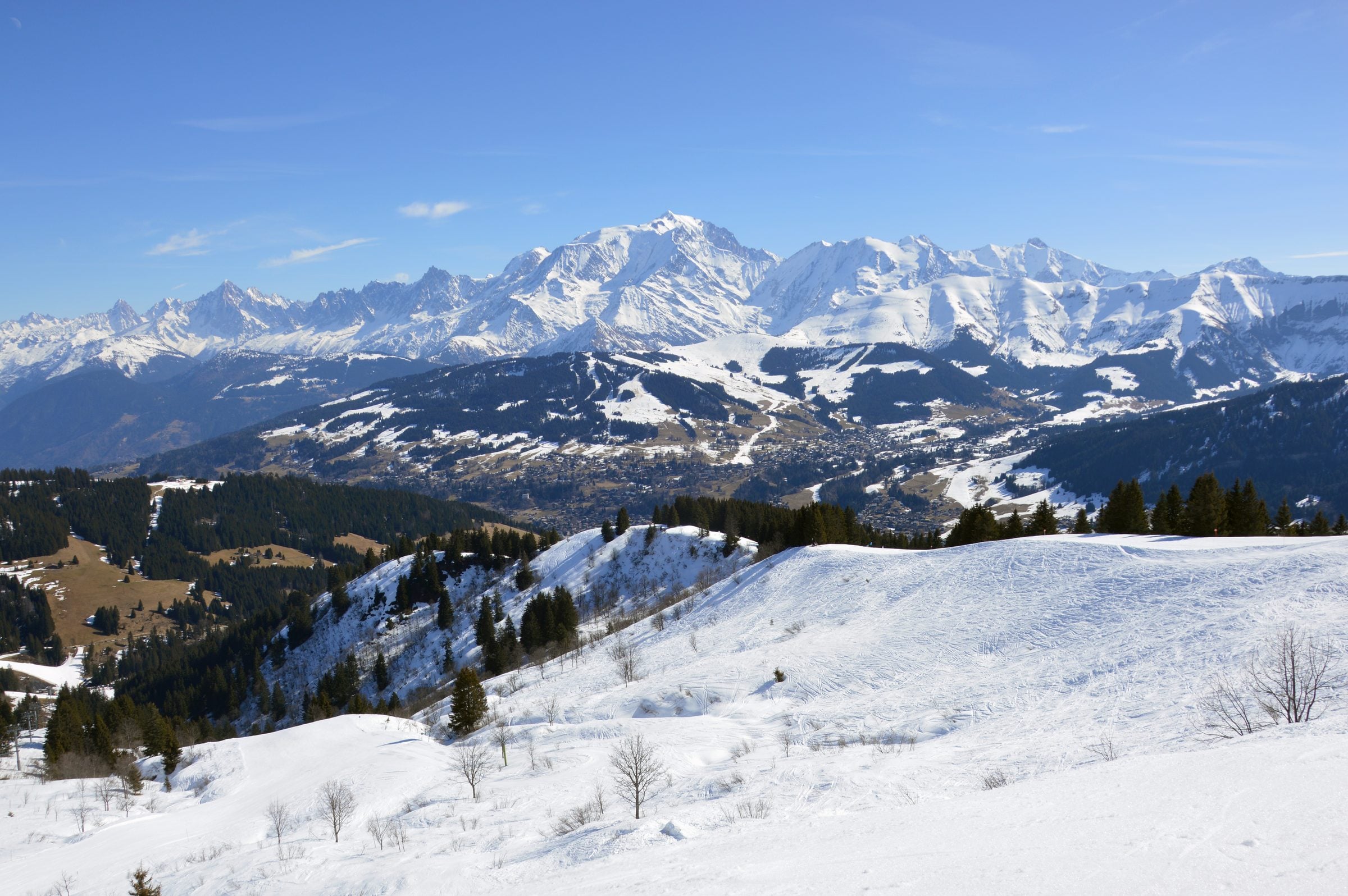 Skiing at Megève, France