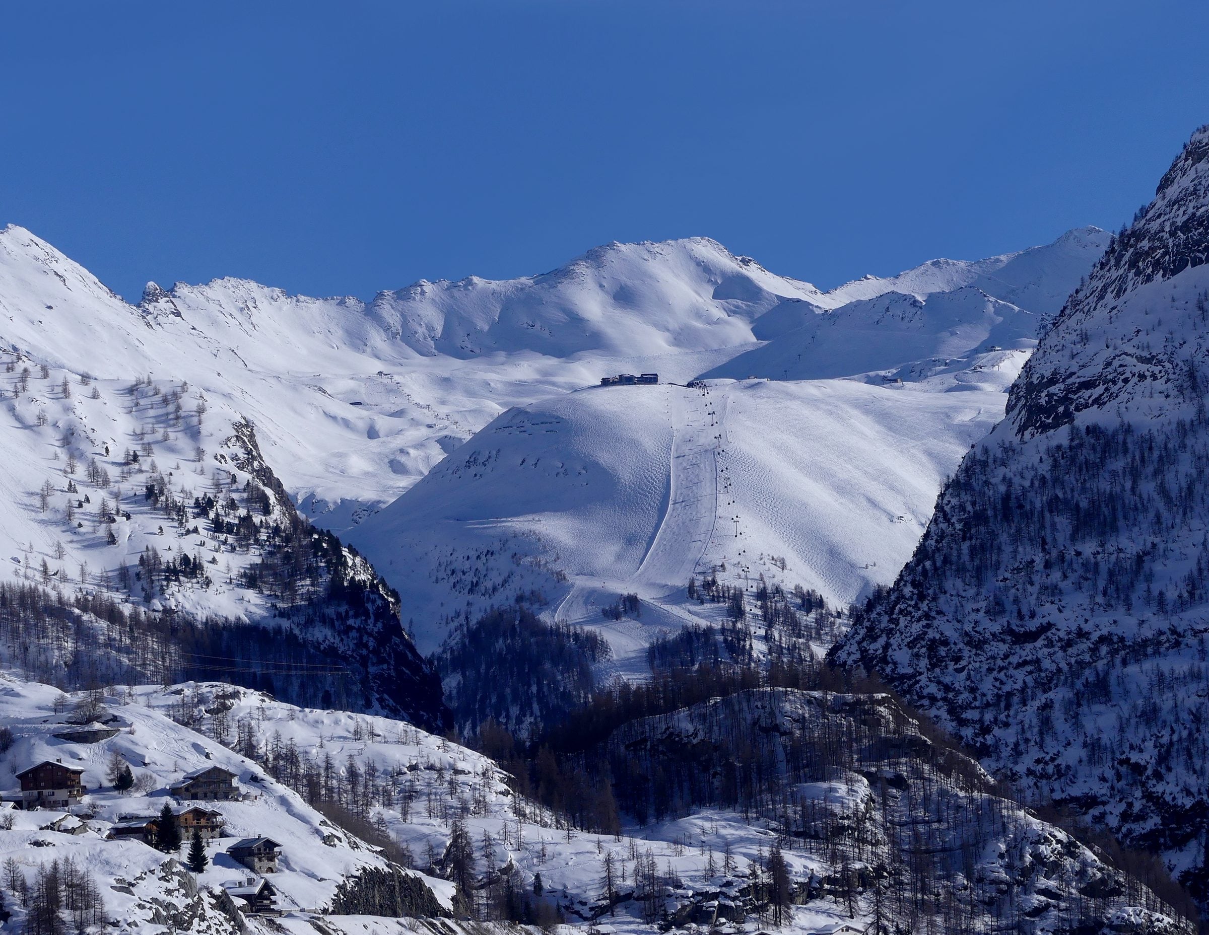 Skiing at Val d'Isère, France